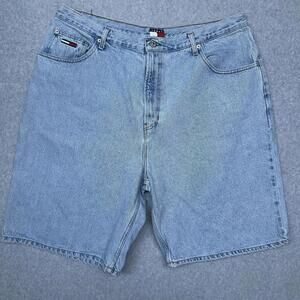 Vintage Tommy Hilfiger Jean Shorts Classic Blue Denim Dad Jorts Y2K Mens Size 40